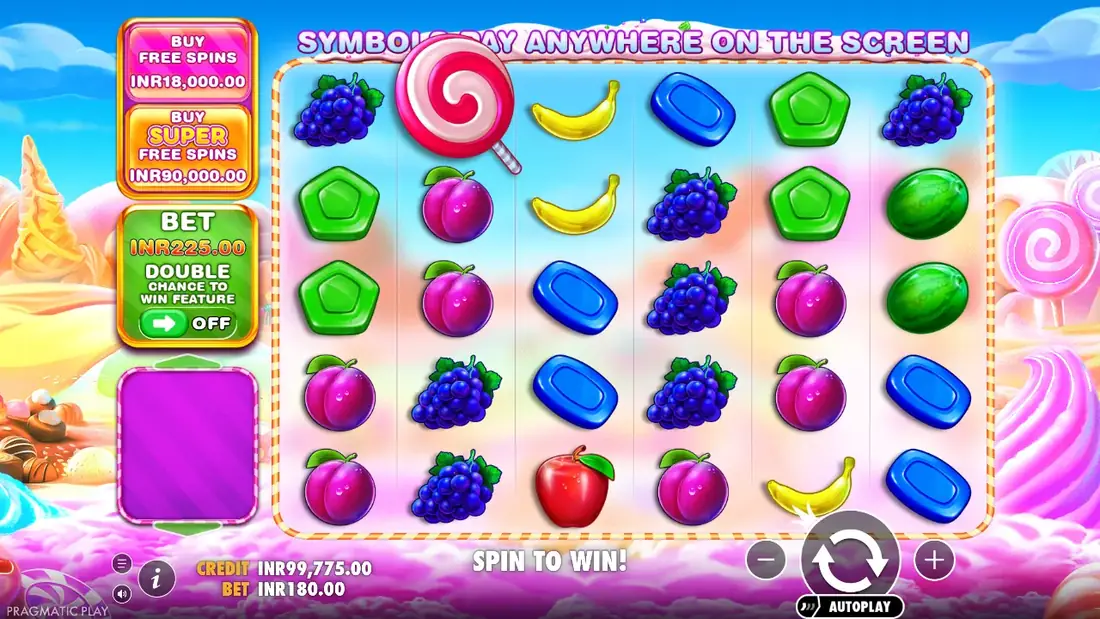 Sweet Bonanza 1000 के एक स्पिन पर लैंडिंग करते प्रतीक